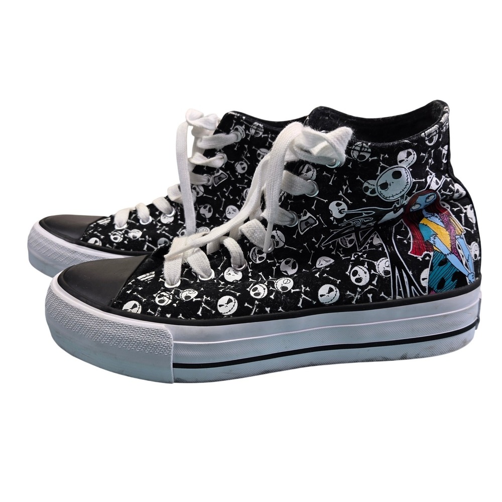 Nightmare‎ Before Christmas Skellington Sally High Top Platform Sneakers Size 9